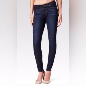 PAIGE Peg Straight Dark Wash Jeans